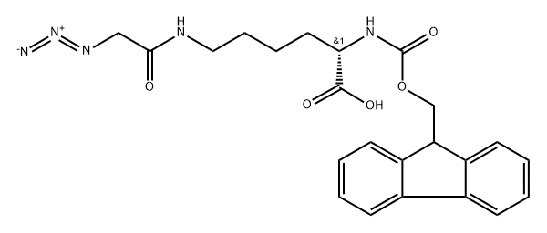 L-Lysine, N6-(2-azidoacetyl)-N2-[(9H-fluoren-9-ylmethoxy)carbonyl]- Struktur