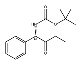 (S)-tert-butyl (2-oxo-1-phenylbutyl)carbamate Struktur