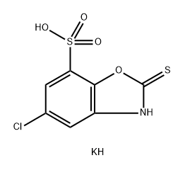 2-Mercapto-5-chlor-benzoxazol-7-sulfonsure, Kaliumsalz Struktur