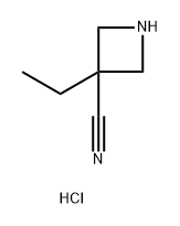 3-Azetidinecarbonitrile, 3-ethyl-, hydrochloride (1:1) Struktur