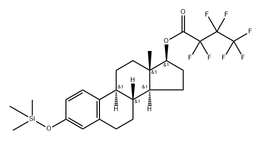 estradiol-3-trimethylsilyl ether-17-heptafluorobutyrate Struktur