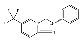 (2S)- 2,3-dihydro-2-phenyl-6-(trifluoromethyl)-imidazo[1,2-a]pyridine, Struktur