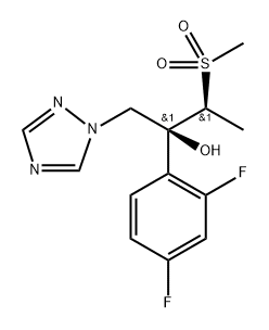 Threo-2-(2,4-difluorophenyl)-3-methylsulfonyl-1-(1H-1,2,4-triazol-1-yl)butan-2-ol Struktur