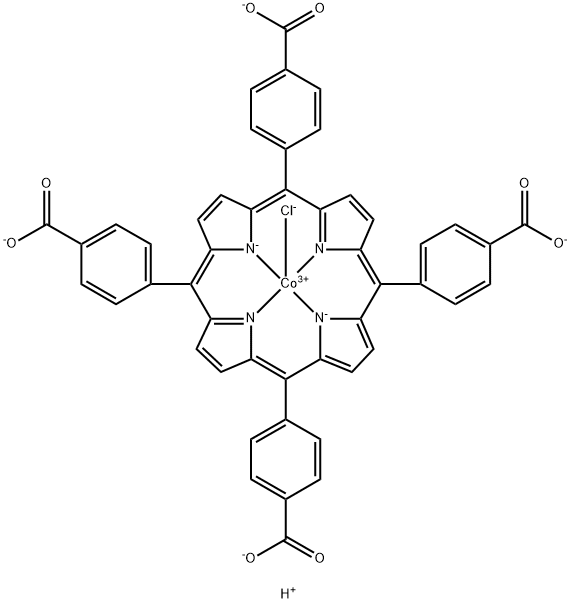 Co(III) meso-Tetra(4-carboxyphenyl) porphine chloride Struktur