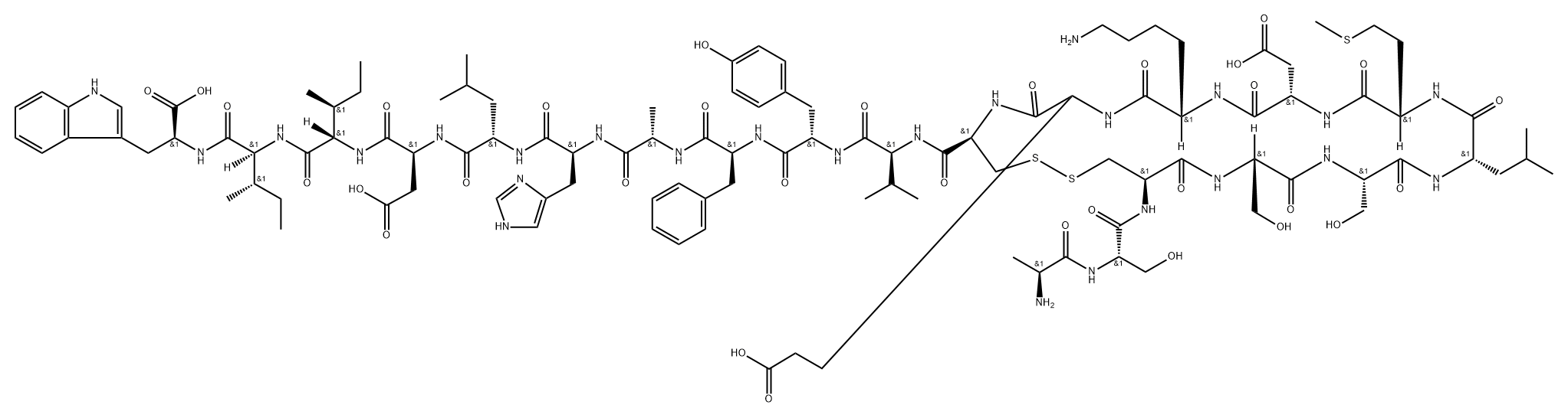 endothelin 1, Ala(1,15)- Struktur