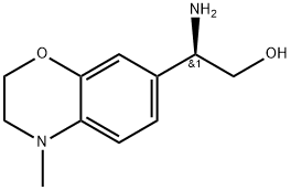 (R)-2-amino-2-(4-methyl-3,4-dihydro-2H-benzo[b][1,4]oxazin-7-yl)ethan-1-ol Struktur