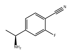 (S)-4-(1-aminoethyl)-2-fluorobenzonitrile Struktur