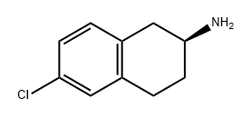 (S)-6-chloro-1,2,3,4-tetrahydronaphthalen-2-amine Struktur