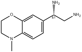 (S)-1-(4-methyl-3,4-dihydro-2H-benzo[b][1,4]oxazin-7-yl)ethane-1,3-diamine Struktur