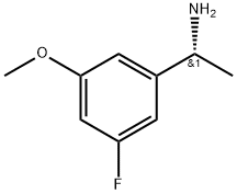 Benzenemethanamine, 3-fluoro-5-methoxy-α-methyl-, (αR)- Struktur