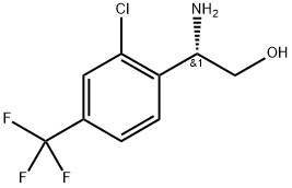 (2S)-2-amino-2-[2-chloro-4-(trifluoromethyl)phenyl]ethanol Struktur