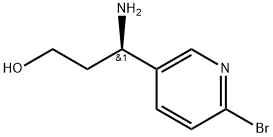 3-Pyridinepropanol, γ-amino-6-bromo-, (γR)- Struktur