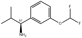 (S)-1-(3-(difluoromethoxy)phenyl)-2-methylpropan-1-amine Struktur