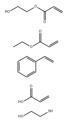 2-Propenoic acid, telomer with ethenylbenzene, ethyl 2-propenoate, 2-hydroxyethyl 2-propenoate and 2-mercaptoethanol Struktur