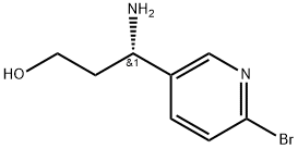 3-Pyridinepropanol, γ-amino-6-bromo-, (γS)- Struktur