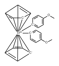 Titanium, bis (5-2,4-cyclopentadien-1-yl)bis(4-methoxyphenyl)- Struktur