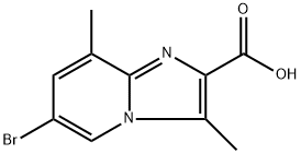 6-bromo-3,8-dimethylimidazo[1,2-a]pyridine-2-carboxylic acid Struktur