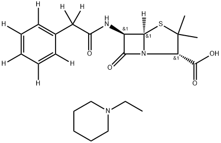 Benzylpenicilline-D7 N-ethylpiperidiniuM salt
Penicillin G-D7 salt Struktur