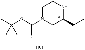 (S)-4-N-BOC-2-ETHYLPIPERAZINE-HCl Struktur