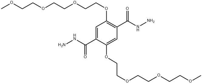 1,4-Benzenedicarboxylic acid, 2,5-bis[2-[2-(2-methoxyethoxy)ethoxy]ethoxy]-, 1,4-dihydrazide Struktur