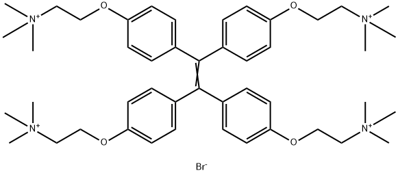 Ethanaminium, 2,2',2'',2'''-[1,2-ethenediylidenetetrakis(4,1-phenyleneoxy)]tetrakis[N,N,N-trimethyl-, bromide (1:4) Struktur