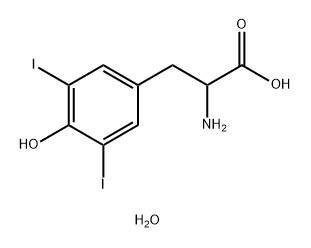 DL-3,5-diiodo- Tyrosine hydrate (1:2) Struktur