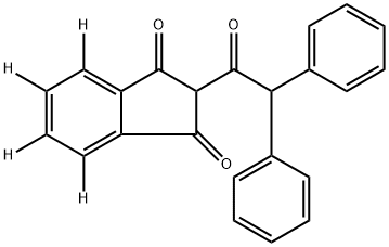 Diphacinone-d4 (indanedione-4,5,6,7-d4) Struktur