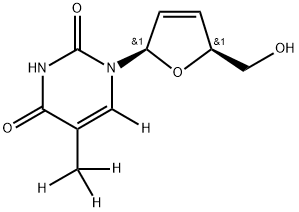 Stavudine-α,α,α,6-d4 Struktur