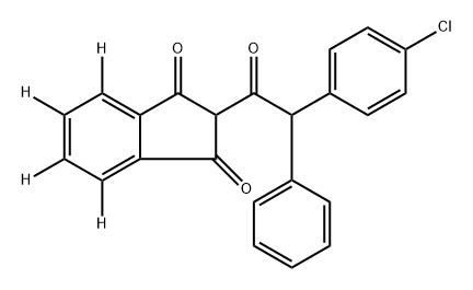 (±)-Chlorophacinone-d4 (indanedione-4,5,6,7-d4) Struktur