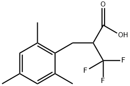 Benzenepropanoic acid, 2,4,6-trimethyl-α-(trifluoromethyl)- Struktur