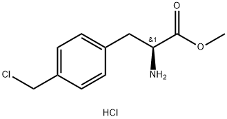 4-(chloromethyl)- L-Phenylalanine methyl ester, hydrochloride (1:1) Struktur