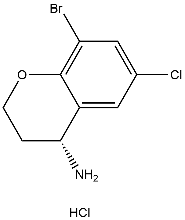 (R)-8-bromo-6-chlorochroman-4-amine hydrochloride Struktur