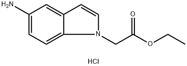 Ethyl 2-(5-amino-1H-indol-1-yl)acetate hydrochloride Struktur