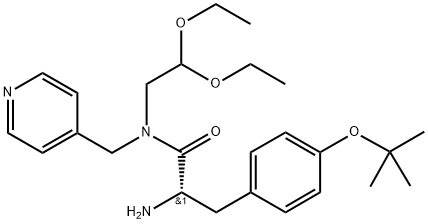 Benzenepropanamide, α-amino-N-(2,2-diethoxyethyl)-4-(1,1-dimethylethoxy)-N-(4-pyridinylmethyl)-, (αS)- Struktur