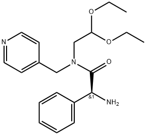 Benzeneacetamide, α-amino-N-(2,2-diethoxyethyl)-N-(4-pyridinylmethyl)-, (αS)- Struktur