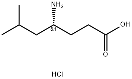 (R)-4-amino-6-methylheptanoicacid hydrochloride Struktur