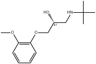 (R)-1-(tert-butylamino)-3-(2-methoxyphenoxy)propan-2-ol Struktur