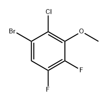 1-Bromo-2-chloro-4,5-difluoro-3-methoxybenzene Struktur