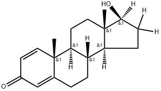 (8R,9S,10R,13S,14S,17S)-16,16,17-trideuterio-17-hydroxy-10,13-dimethyl-6,7,8,9,11,12,14,15-octahydrocyclopenta[a]phenanthren-3-one Struktur