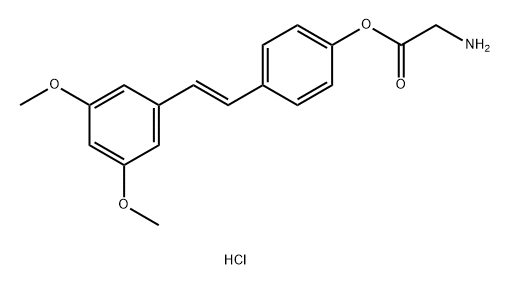 PTEROSTILBENE GLYCINATE HYDROCHLORIDE(P) Struktur