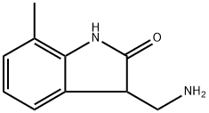 3-(aminomethyl)-7-methyl-2,3-dihydro-1H-indol-2-one Struktur