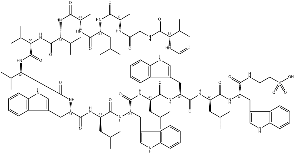 des(ethanolamine)taurine(16)-gramicidin A Struktur