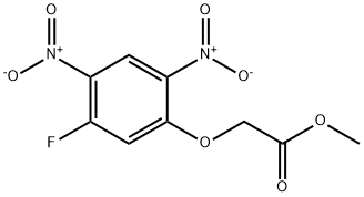 Acetic acid, 2-(5-fluoro-2,4-dinitrophenoxy)-, methyl ester Struktur