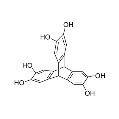 9,10-dihydro-9,10-[1,2]benzenoanthracene-2,3,6,7,14,15-hexaol Struktur