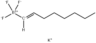 Borate(1-), trifluoro-(1E)-1-octenyl-, potassium (1:1), (T-4)- Struktur