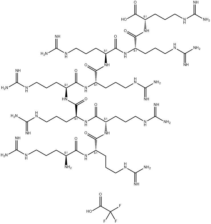 L-Arginine, L-arginyl-L-arginyl-L-arginyl-L-arginyl-L-arginyl-L-arginyl-L-arginyl-L-arginyl-, 2,2,2-trifluoroacetate (1:) Struktur