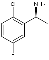 (1S)-1-(2-chloro-5-fluorophenyl)ethan-1-amine Struktur