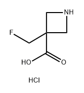 3-Azetidinecarboxylic acid, 3-(fluoromethyl)-, hydrochloride (1:1) Struktur