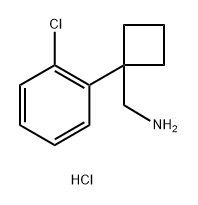 Cyclobutanemethanamine, 1-(2-chlorophenyl)-, hydrochloride (1:1) Struktur