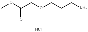 Acetic acid, 2-(3-aminopropoxy)-, methyl ester, hydrochloride (1:1) Struktur